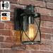 Waterproof Motion Sensor Outdoor Wall Lantern Lights Non-Solar Wall Cage Lamp for Garage Porch Front Door