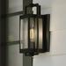 Sheridan 1 Light 13.25 in. H Matte Black Contemporary Indoor Outdoor Wall Lantern Fixture with Clear Glass