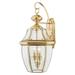 CodYinFI NY8317B Newbury Outdoor Wall Lantern Wall Mount Lighting 2-Light 120 Watts Polished Brass (20 H x 11 W)