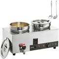 Vevor - Chauffe Soupe de Restaurant 2x7 l Station de Soupe Electrique 1200 w Chauffe-Plat avec