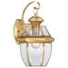 BULYAXIA NY8316B Newbury Outdoor Wall Lantern Wall Mount Lighting 1-Light 150 Watt Polished Brass (14 H x 8 W)