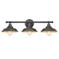 Westinghouse Lighting 6133000 Iron Hill Three Light LED Indoor Wall Fixture Oil Rubbed Bronze with Highlights