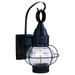 MYXIO Chatham 1 Light Black Coastal Outdoor Wall Lantern Clear Glass