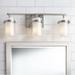 Possini Euro Design Possini Euro Kazran 22 W Brushed Nickel 3-Light Bathroom Vanity Light