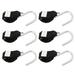 6 Pcs Heavy Duty Clothes Hanger Heavy Duty Clothes Rack Metal Hangers Camping Hooks Hook up Trolley with Hook Aluminum Alloy