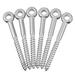 6 Pcs Eye Screw Self-Tapping Bolts Stainless Steel Heavy Duty Clothes Rack Hanger Coat Hanging Plant Hooks