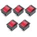 5 Pcs Push Buttons The Rocker Replacement DIY Square Six Foot Tact Switch Miniature