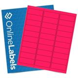 Neon Address Labels - 2.625 x 1 - Pack of 3 000 Labels 100 Sheet Pack - Inkjet/Laser Printer - Online Labels (Color: Neon Pink)