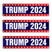 (3-PACK) Donald Trump 2024 Magnetic Bumper Sticker Red White Blue Stars Trump 2024 11 x 3 Magnet