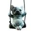 Car Hanging Ornament French Bulldog Pet Dog Car Rearview Mirror Pendant Ornament Auto Crafts Doll for Office or Home