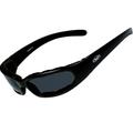 Chicopee Foam Padded Sunglasses (Frame Color: Gloss Black Lens Color: Gray Blue Mirror)