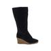 Steve Madden Boots: Black Print Shoes - Women's Size 7 - Almond Toe