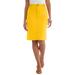 Plus Size Women's True Fit Stretch Denim Short Skirt by Jessica London in Sunset Yellow (Size 32)