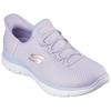 Slip-On Sneaker SKECHERS "SUMMITS-DIAMOND DREAM", Damen, Gr. 38, lila (lavendel), Textil, sportlich, Schuhe, Schlupfschuh, Freizeitschuh mit praktischer Slip-Ins Funktion