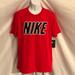 Nike Shirts | Nike Distress Sale/Sale/Sale New With Tag Athletic Sport Cut Tee Shirt #305 | Color: Red | Size: L