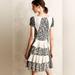 Anthropologie Dresses | Anthropologie Vanessa Virginia Ruffle Back Knit Dress Black White Size S | Color: Black/White | Size: S