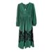 Anthropologie Dresses | Anthropologie Nikasha Green Long Sleeve Maxi Dress Sz Xs Nwt $260 Holiday | Color: Black/Green | Size: Xs