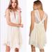 Free People Dresses | Free People Off White Lace Cottage Core Dress | Color: Cream/Gold | Size: Xs