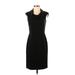 Tahari by ASL Casual Dress - Sheath Cowl Neck Sleeveless: Black Print Dresses - Women's Size 2