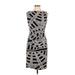 Nicole Miller Cocktail Dress - Sheath: Black Graphic Dresses - Women's Size 10