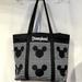 Disney Bags | Mickey Mouse Disneyland Exclusive Tote Bag Nylon 16 X 16 X 4in. Water Resistant | Color: Black/White | Size: 16” X 16” X 4”