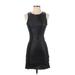 Divided by H&M Cocktail Dress - Sheath Crew Neck Sleeveless: Black Print Dresses - Women's Size 4