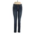 Old Navy Jeggings - Mid/Reg Rise Skinny Leg Boyfriend: Blue Bottoms - Women's Size 6 - Dark Wash