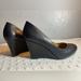 Jessica Simpson Shoes | Jessica Simpson Women's Cash Black Leather Slip On Wedge | Color: Black | Size: 7