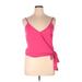 Bar III Tank Top Pink Print V Neck Tops - Women's Size X-Large