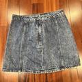 American Eagle Outfitters Skirts | American Eagle Outfitters Blue Denim Skirt Acid Wash Casual Jean Mini Sz Us 6 | Color: Blue | Size: 6