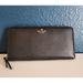 Kate Spade New York Bags | Kate Spade Large Continental Wallet Black Leather Zip Around | Color: Black/Gold | Size: Os