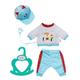 BABY born Little Sport Outfit, Set aus Puppenkleidung mit Kappe, Hose, Shirt und Schnuller, für 36 cm Puppen, 831878 Zapf Creation