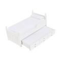 ibasenice Miniature Furniture Bed Miniture House Furniture Bedroom Furniture Mini Furniture Miniature Furniture Model Bedroom Drawer Bed Model Dual Purpose Bed White Birch Wooden