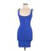 Herve Leger Casual Dress - Bodycon: Blue Dresses - Women's Size Large