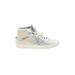 Golden Goose Sneakers: Silver Shoes - Women's Size 38 - Almond Toe