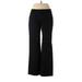 7th Avenue Design Studio New York & Company Khaki Pant Boot Cut Trouser: Black Print Bottoms - Women's Size 10