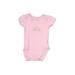 The Children's Place Short Sleeve Onesie: Pink Print Bottoms - Size 3-6 Month