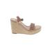 BP. Wedges: Espadrille Platform Boho Chic Tan Print Shoes - Women's Size 9 1/2 - Open Toe