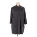 North Style Casual Dress - Shift Mock 3/4 sleeves: Gray Dresses - Women's Size 2X
