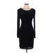 Guess Cocktail Dress - Sweater Dress: Black Jacquard Dresses - Women's Size 10