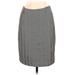 H&M Casual Skirt: Gray Chevron/Herringbone Bottoms - Women's Size 8