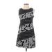 Maeve Casual Dress - A-Line: Black Damask Dresses - Women's Size 2X-Small