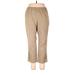 Lands' End Casual Pants - High Rise Culottes Cropped: Tan Bottoms - Women's Size 14 Petite