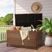 EFURDEN 100 Gallons Water Resistant Wicker Deck Box Wicker/Rattan in Brown | 21.6 H x 47 W x 24.2 D in | Wayfair USRIDB0100172-WF