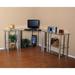 RTA Home And Office Corner Computer Desk w/ 35" and 20" Modular Extensions Glass/Metal in Gray | Wayfair CT-013125