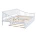 Red Barrel Studio® Jetaun Full/Double Daybed w/ Trundle Wood in White | 32.3 H x 57.2 W x 75.2 D in | Wayfair 4D6C69070AB64B51913ECD8BA56BE108