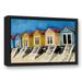 Highland Dunes Beach Houses Framed On Canvas Print Canvas in Blue | 13.75 H x 19.75 W x 1.75 D in | Wayfair C1F247A892214D36ACB1E5EB75C6EAA6