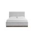 Birch Lane™ Lavely Queen Panel Bed Fully Headboard Upholstered/Polyester in White | 58 H x 65.13 W x 3.75 D in | Wayfair