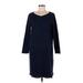 Purejill Casual Dress - Sweater Dress: Blue Dresses - Women's Size Medium