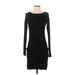 BCBGMAXAZRIA Casual Dress - Sheath: Black Solid Dresses - Women's Size Small